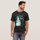 Snowmen Let It Snow Christmas Funny Family Matchin T-Shirt (Vorne ganz)