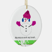 Snowmen Melt Keramikornament (Rechts)