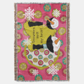 Snowmen Melt mein Herz Holiday Throw Decke (Vorderseite Vertikal)
