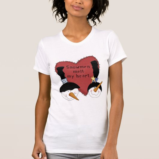 Snowmen Melt mein Herz Tshirts und Geschenke (Vorderseite)