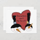 Snowmen Melt mein Herz Tshirts und Geschenke (Vorne/Hinten)