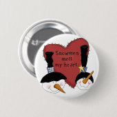 Snowmen Melt mein Herz Tshirts und Geschenke Button (Vorne & Hinten)