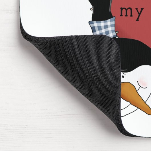 Snowmen Melt mein Herz Tshirts und Geschenke Mousepad (Ecke)
