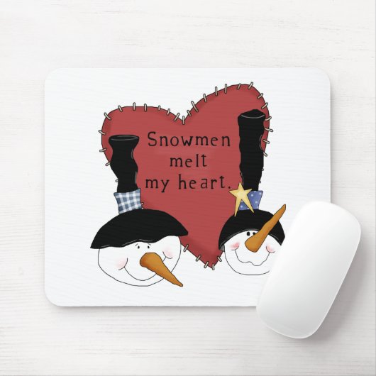 Snowmen Melt mein Herz Tshirts und Geschenke Mousepad (Mit Mouse)