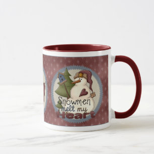 Snowmen Melt My Heart Ringer Tasse