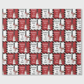 Snowmen Melt your Heart | Weihnachten Geschenkpapier (Flach)