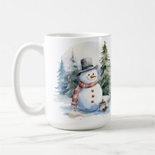 Snowmen Pine Wood Winterweihnachtsfest Tasse