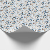 Snowmen & Pinecones Geschenkpapier (Ecke)