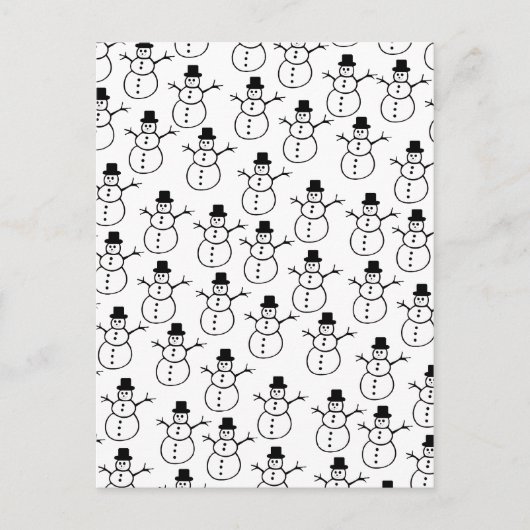 Snowmen Postcard Postkarte (Vorderseite)