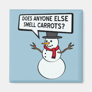 Snowmen riecht Carrots Funny Magnet