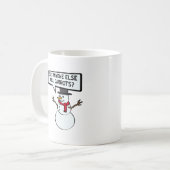 Snowmen riecht Carrots Funny Mug Kaffeetasse (Vorderseite Links)