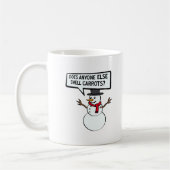 Snowmen riecht Carrots Funny Mug Kaffeetasse (Links)