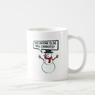 Snowmen riecht Carrots Funny Mug Kaffeetasse