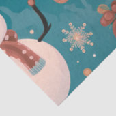 Snowmen Schneeflocken Geschenke Lila Graue Weihnac Seidenpapier (Ausschnitt)