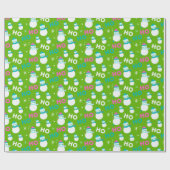 Snowmen Schneeflocken Ho Ho Ho Modern Weihnachten Geschenkpapier (Flach)