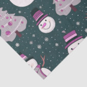 Snowmen Schneeflocken Weihnachtsbaumen Weihnachten Seidenpapier (Ausschnitt)