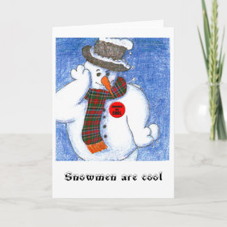 Snowmen sind cool feiertagskarte
