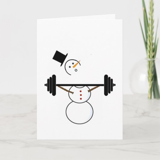 Snowmen Snatch Card Feiertagskarte (Vorderseite)