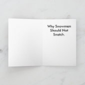 Snowmen Snatch Card Feiertagskarte (Innenseite)
