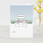 Snowmen Sneeze Karte (Gelbe Blume)