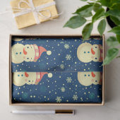 Snowmen Snowflakes Grüne Weihnachten Seidenpapier (Geschenk)