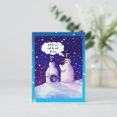 Snowmen-Spaß Postkarte (Stehend Vorderseite)