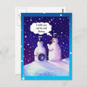 Snowmen-Spaß Postkarte (Vorne/Hinten)