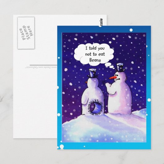 Snowmen-Spaß Postkarte (Vorne/Hinten)