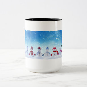 Snowmen-Tasse Zweifarbige Tasse