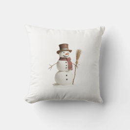Snowmen throw pillow kissen