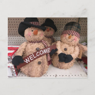 Snowmen Trio Postkarte