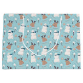 Snowmen und Rentier Große Geschenktüte (Vorderseite)