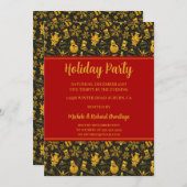 Snowmen und Schneeflocken Einladung zur Feier (Vorne/Hinten)