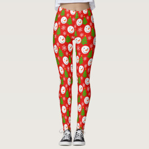 Snowmen Weihnachten Feierliches Muster Leggings