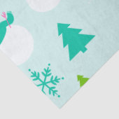 Snowmen Weihnachtsbaumen Schneeflocken Grüne Weihn Seidenpapier (Ausschnitt)