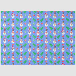 Snowmen Weihnachtsbaumen und Geschenke Seidenpapier