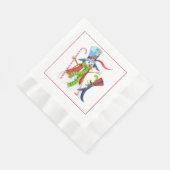 Snowmen Weihnachtsbuch Napkins Serviette (Ecke)