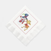 Snowmen Weihnachtsbuch Napkins Serviette (Ecke)