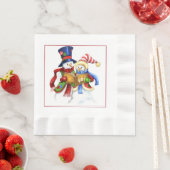 Snowmen Weihnachtsbuch Napkins Serviette (Beispiel)