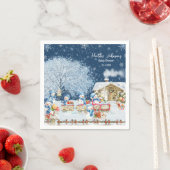 Snowmen Weihnachtsdusche Serviette (Beispiel)