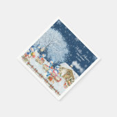 Snowmen Weihnachtsdusche Serviette (Ecke)