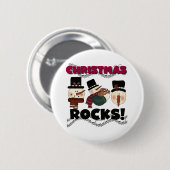 Snowmen Weihnachtsrocks Button (Vorne & Hinten)