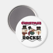 Snowmen Weihnachtsrocks Magnet (Vorderseite/Rückseite)
