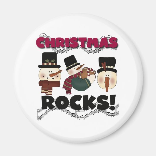 Snowmen Weihnachtsrocks Magnet (Vorne)