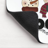 Snowmen Weihnachtsrocks Mousepad (Ecke)