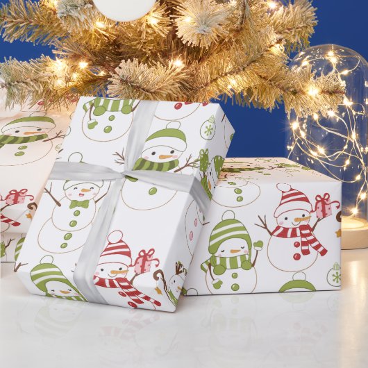 Snowmen Weihnachtsschmuck Geschenke Weiße Weihnach Geschenkpapier (Feiertage)