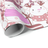 Snowmen Weihnachtsschmuck Geschenke Weiße Weihnach Geschenkpapier (Rolleneckpunkt)