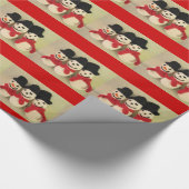 Snowmen Weihnachtswrapper Geschenkpapier (Ecke)