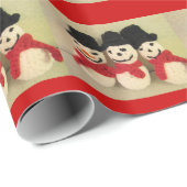 Snowmen Weihnachtswrapper Geschenkpapier (Rolleneckpunkt)