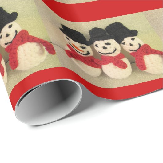 Snowmen Weihnachtswrapper Geschenkpapier (Rolleneckpunkt)